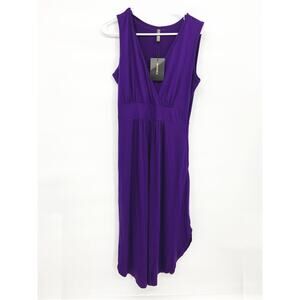 Woosea Purple Midi / Maxi V-Neck Dress XL NWT